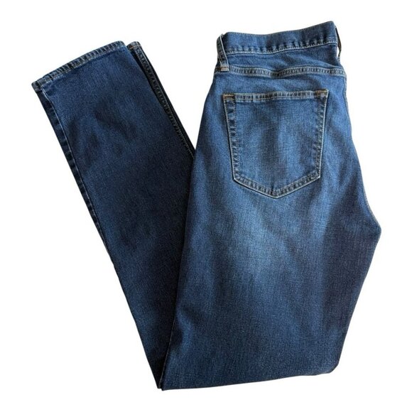 Old Navy Mens Straight Leg Athletic Built In Flex~Size 32x34~Blue Stretch Denim - Picture 4 of 10